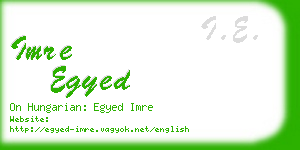 imre egyed business card